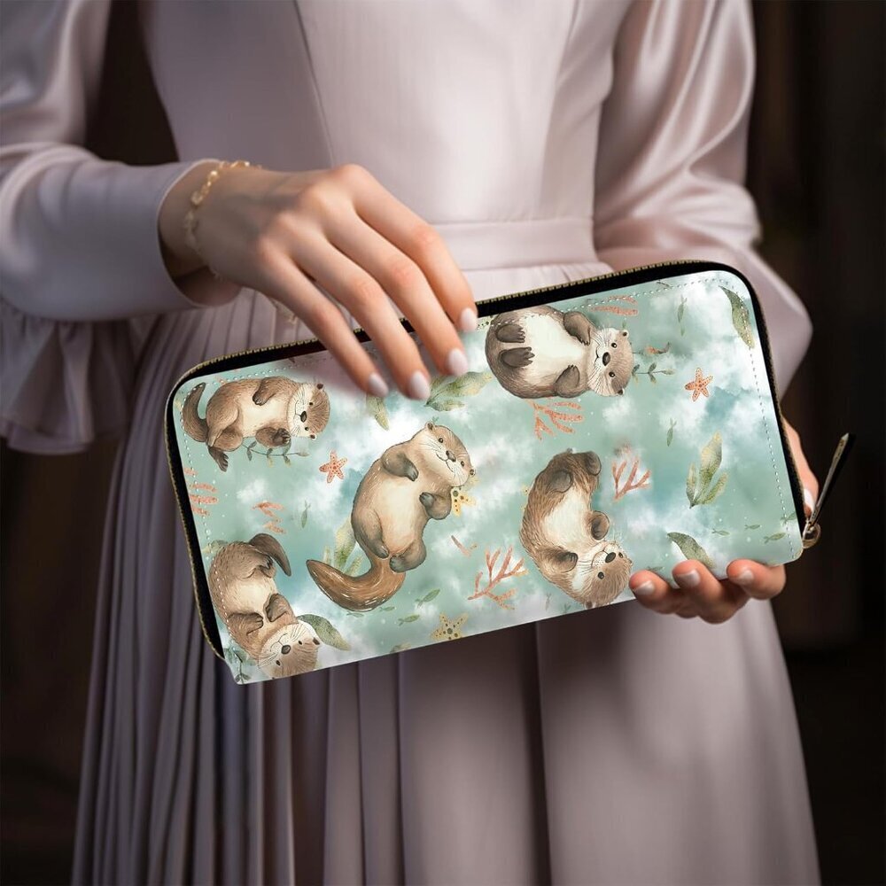 Women's Faux Leather Wallet RFID Large Capacity Card Coin Travel Clutch - Picture 7 of 7